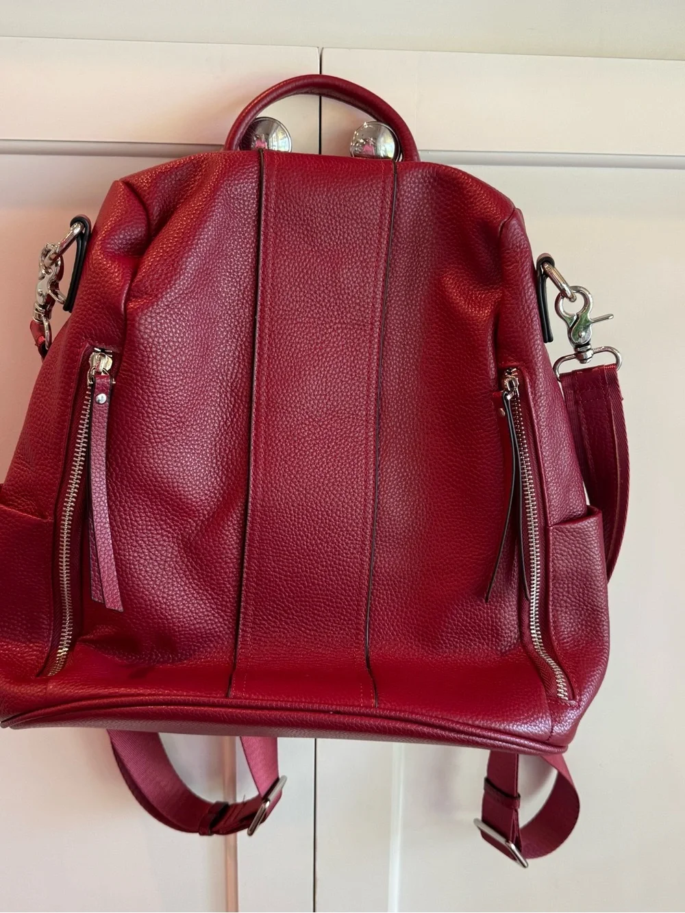 S-ZONE Women’s Leather Backpack Antitheft Boho Med Shoulder Bag
